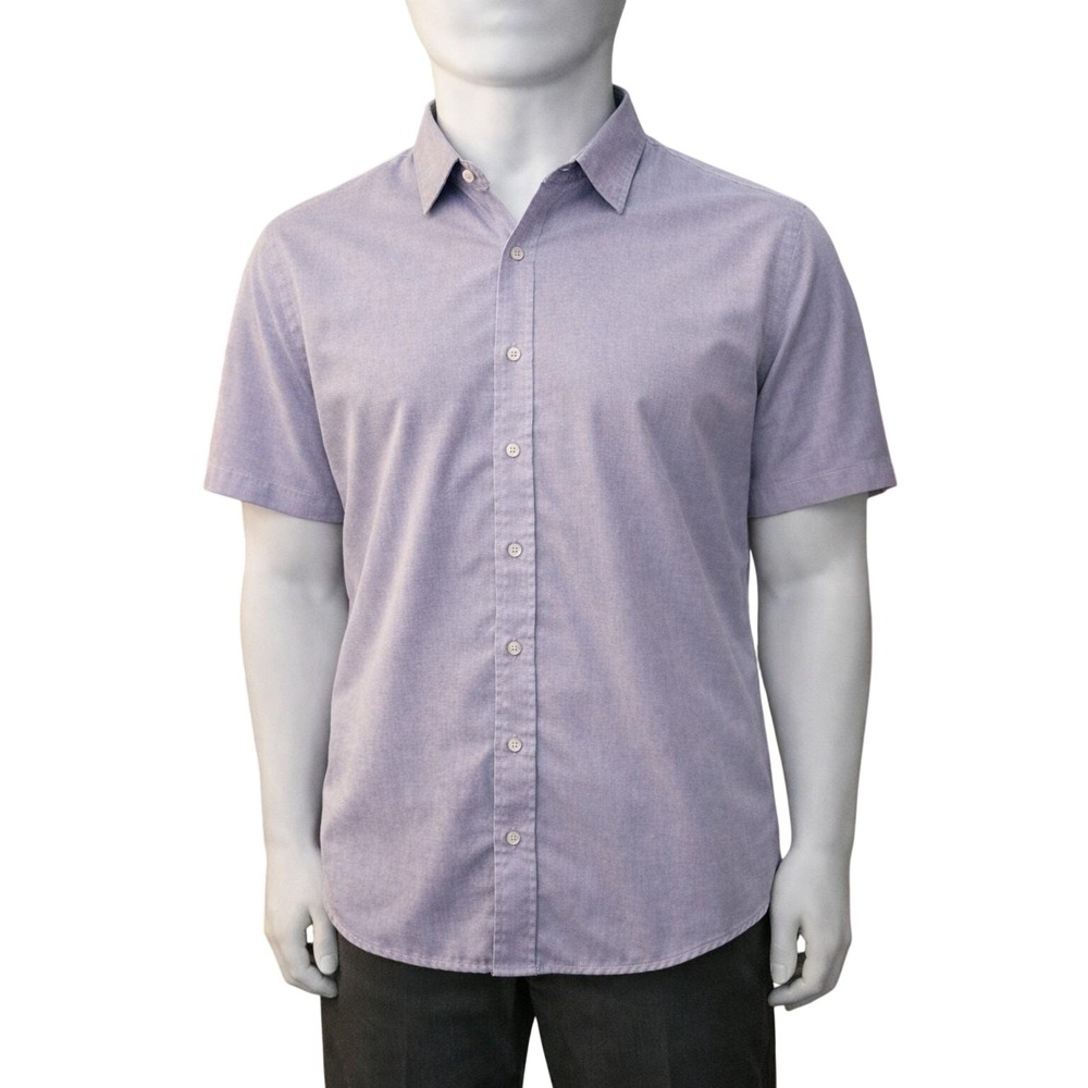 Men's casual button-down dress shirt, Short Sleeve. Size Large . From UK.